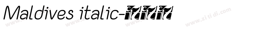 Maldives italic字体转换